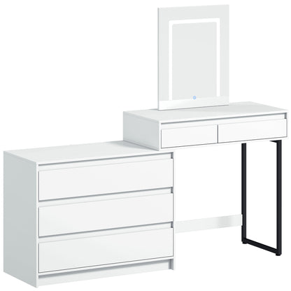 HOMCOM Vanity Makeup Desk in White