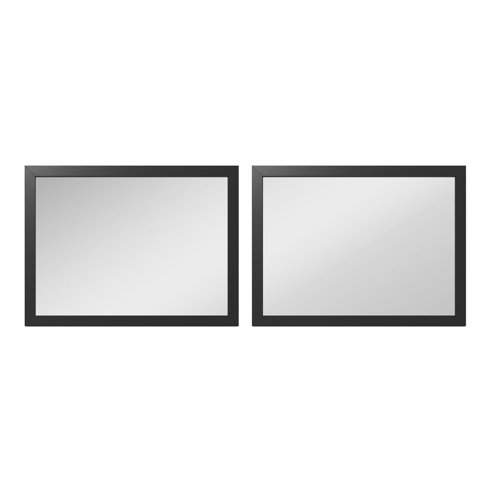 HOMCOM Wall Bathroom Mirror set of two black framed mirrors side by side