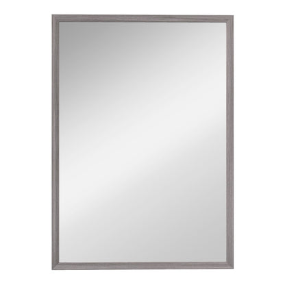 HOMCOM Wall Bathroom Mirror, a rectangular wall mirror with a grey frame