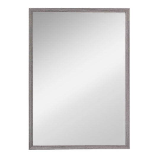 HOMCOM Wall Bathroom Mirror, a rectangular wall mirror with a grey frame