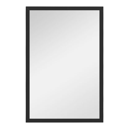 HOMCOM Wall Bathroom Mirror with a black frame, showing the reflective surface