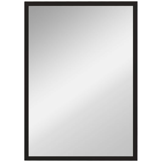 HOMCOM Wall Bathroom Mirror with a simple black frame against a plain white background
