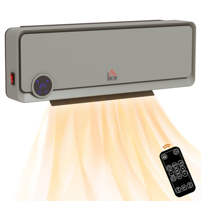 HOMCOM Wall Downflow Heater 2 Heat and Fan 1000W/2000W blowing warm air with remote control