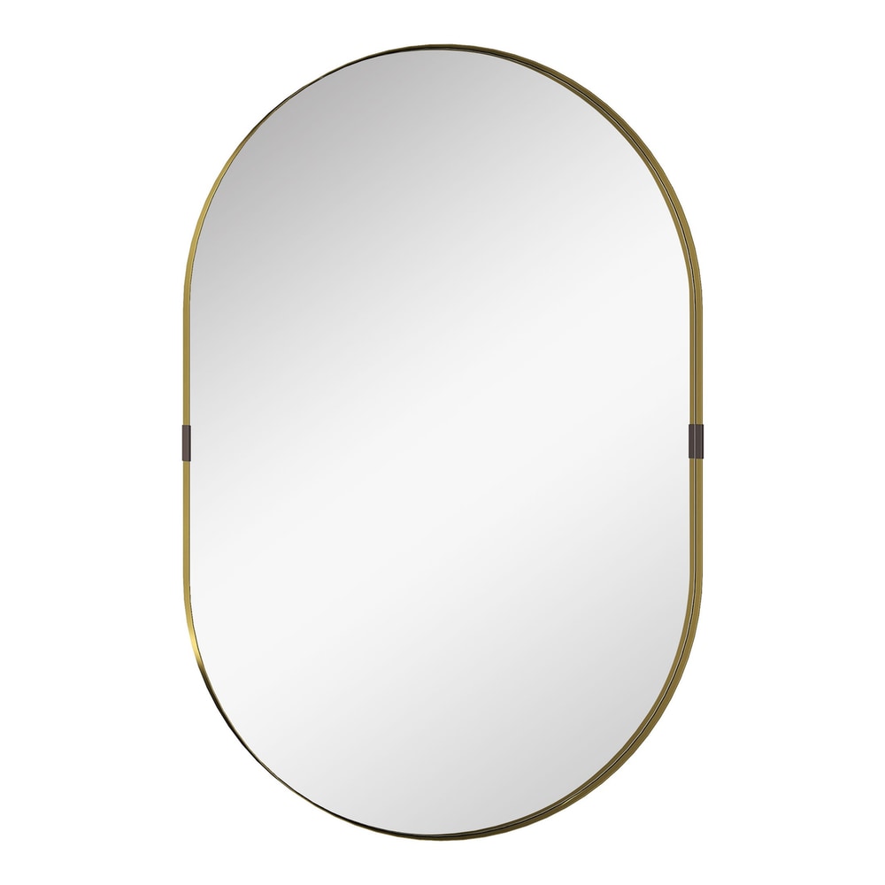 HOMCOM Wall Mirror with a gold tone aluminium alloy frame
