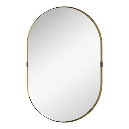 HOMCOM Wall Mirror with a gold tone aluminium alloy frame