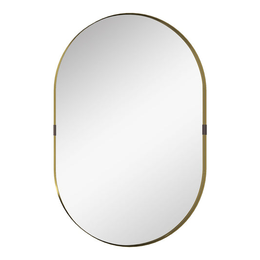HOMCOM Wall Mirror with a gold tone aluminium alloy frame