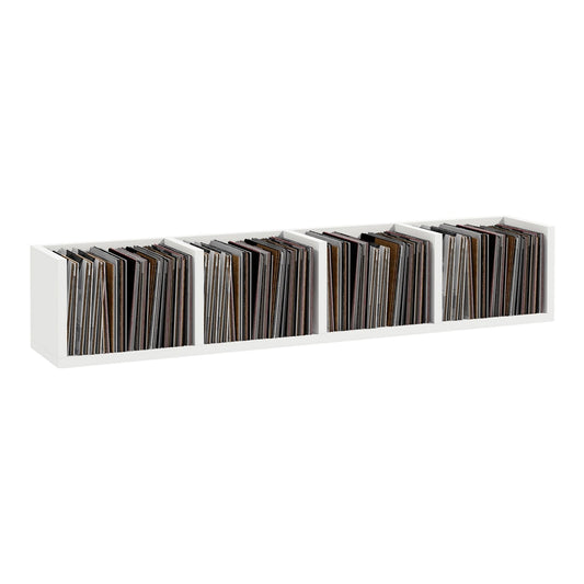 HOMCOM Wall Mount 84 CD / 56 DVD/Blu-ray/ Media Storage Rack filled with various media cases