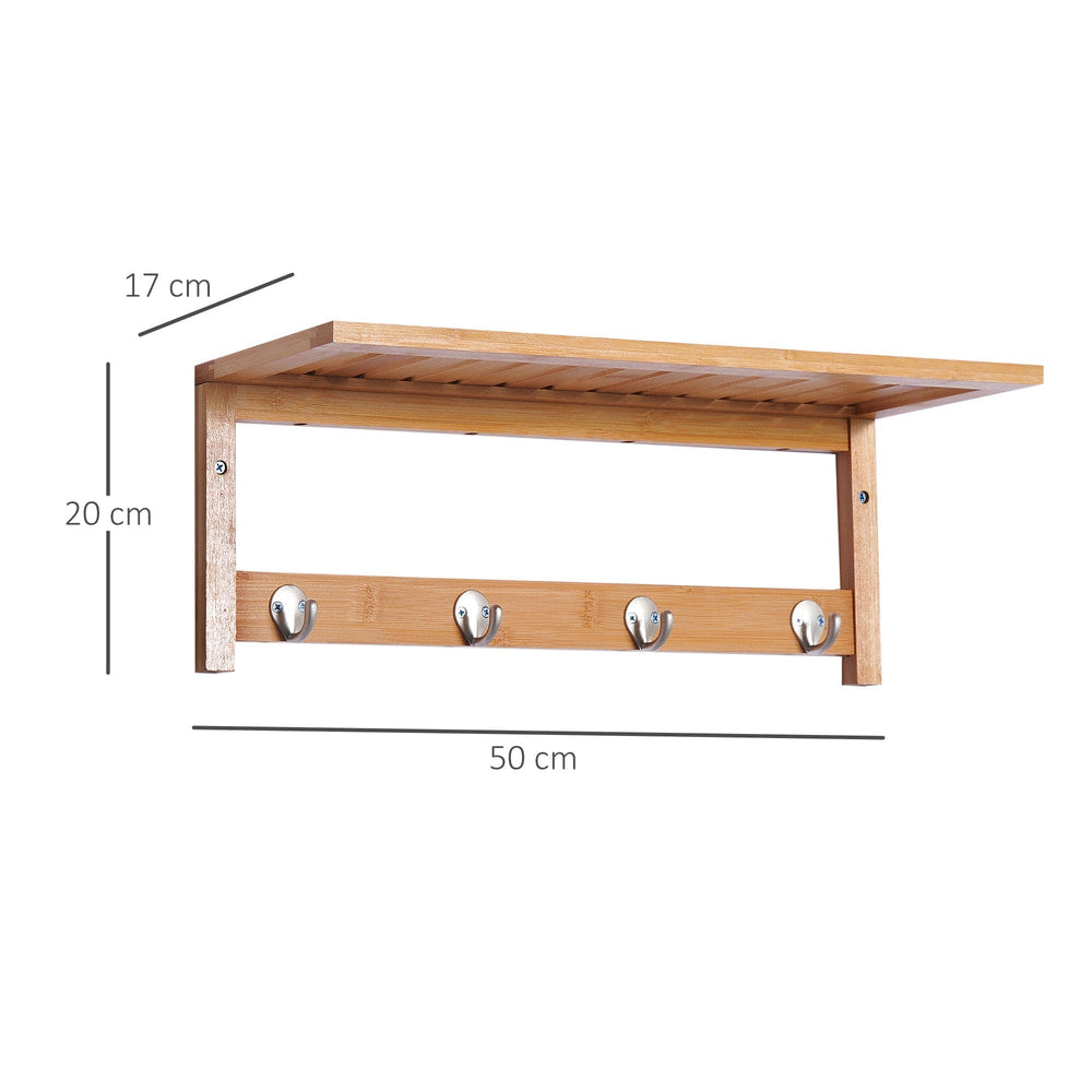 The wall mounted coat rack with dimension lines showing the height, width and depth