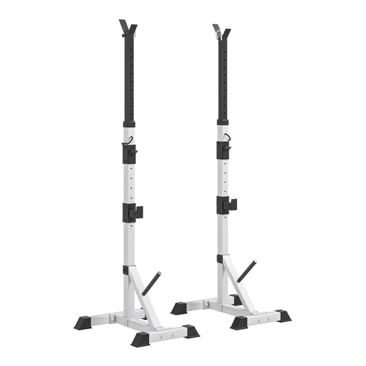 HOMCOM Weights Bar Barbell Rack Squat Stand adjustable and portable for home gym training