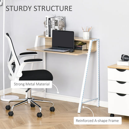 The sturdy structure of the writing desk computer table with reinforced A-shape frame