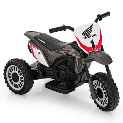Honda Licensed Kids Ride On Motorbike with horn and anti-slip handlebars in grey