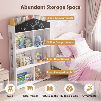 Kids storage organiser showing storage compartments and features
