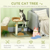 PawHut 52cm Small Cat Tree for Indoor Cats, Scratching Posts with Two Beds, Toy Ball