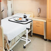Portable Bedside Table with 9 Level Adjustable Height-White