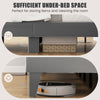 Single/Double Platform Bed with High Headboard &12 Wooden Slats-Single Size