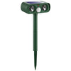 Outsunny Ultrasonic Cat Repellent, PIR Motion Sensor 110Â°, LED Flash, Solar Cat Deterrents for Gardens UK