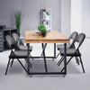 Set of 4 Folding Fabric Padded Chairs with Sponge Seat and Backrest-Grey