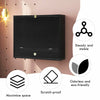 Wall Mounted Wooden Cabinet with Drop Down Desk-Black