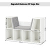 Modern Storage Organizer Cabinet with Seat Cushion-White