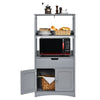 Multipurpose Storage Cabinet with Drawer for Bathroom-Grey