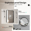 Bathroom Wall Mirror with Rounded Corner for Washroom-Black