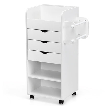 Craft Storage Cart with Mobile Drawers Shelves for Living Room