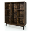 8-Cube Storage Organizer with 2 Anti-Tipping Mechanisms-Dark Brown