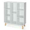 8-Cube Storage Organizer with 2 Anti-Tipping Mechanisms-White
