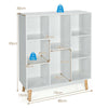 8-Cube Storage Organizer with 2 Anti-Tipping Mechanisms-White