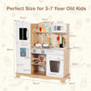 Wooden Pretend Kids Play Kitchen with Sound Chef Role Playing and Light