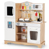 Wooden Pretend Kids Play Kitchen with Light and Sound Chef Role Playing