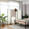 4 Panel Wall Privacy Screen Protector for Home-White
