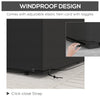 Outsunny Outdoor Garden Furniture Cover Waterproof, Anti-UV 600D Heavy Duty Oxford Fabric Patio Furniture Cover for Rectangular Sofa Table Set, Black, 245 x 165 x 66 cm