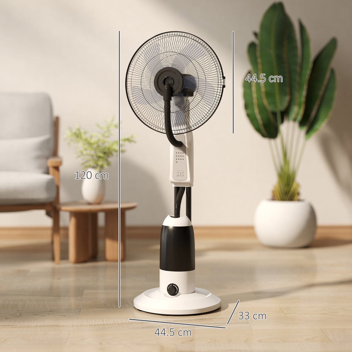 HOMCOM Pedestal Fan in White