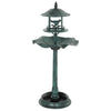 Outsunny 3-in-1 Garden Bird Bath, Freestanding Birdbath with Large Water Basin, Underneath Flower Planter, _50 x 113 cm, Green
