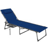 Outsunny Five-Position Reclining Sun Lounger - Dark Blue