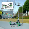 AIYAPLAY Foldable Kids Scooter with Adjustable Handlebar, 200mm Big Wheel, Rear Fender Brake, for Ages 6-12 Years, Green