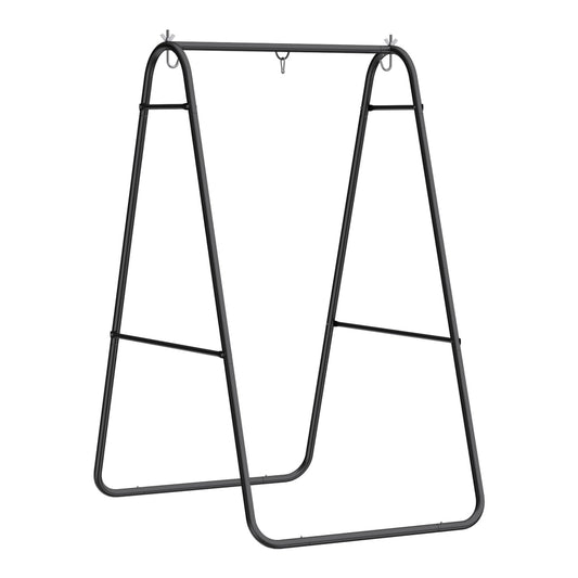 Outsunny Hammock Chair Stand Only 150KG Load Capacity in Black
