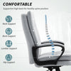 HOMCOM Double Padded Linen-Look Office Chair - Light Grey
