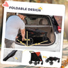 PawHut Foldable Pet Stroller, with Universal Wheels, Shock Absorber, for Medium and Large Dogs - Red