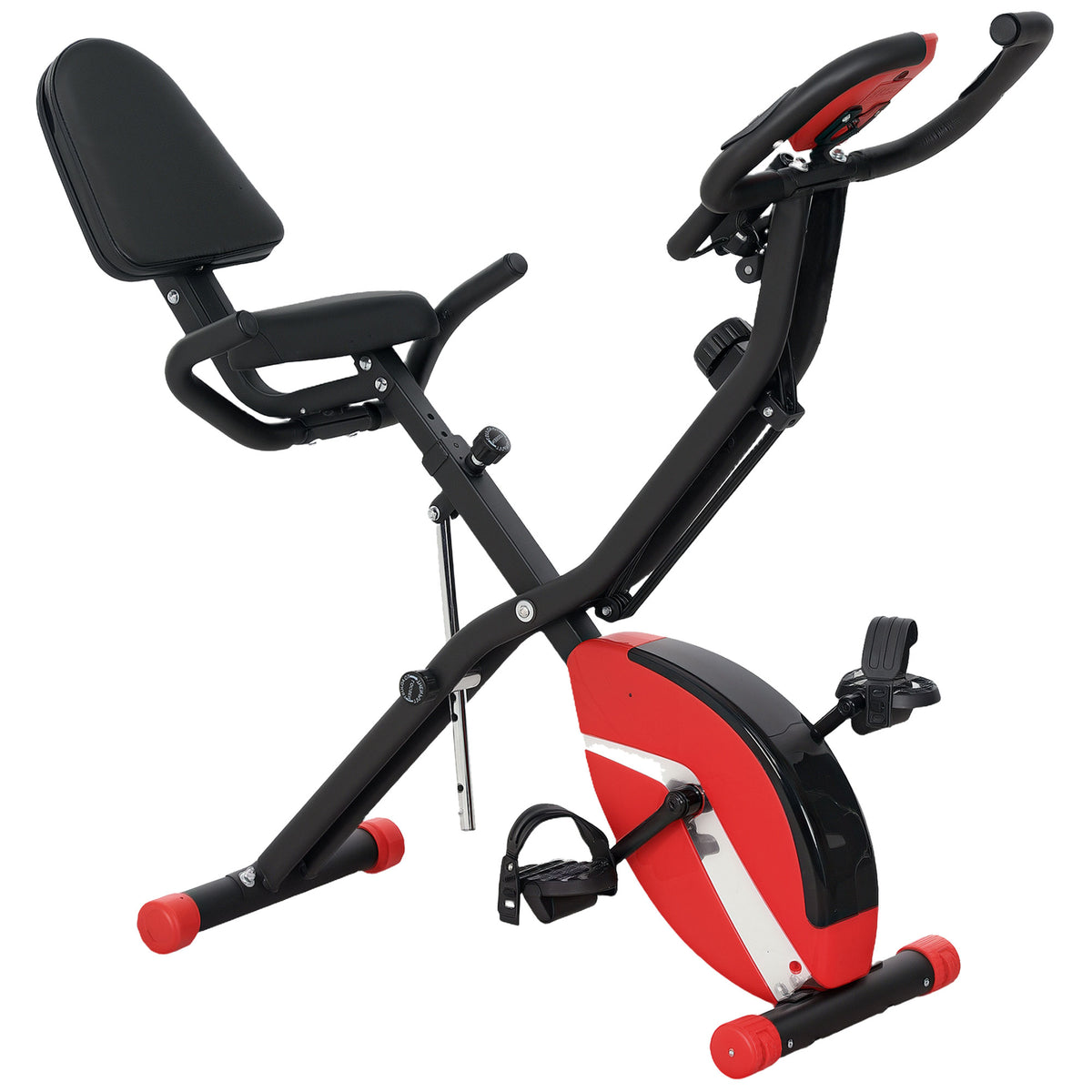 SPORTNOW Five-in-one Foldable Exercise Bike in Red