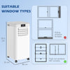 HOMCOM 8000 BTU Air Conditioning Unit, 3-in-1 Portable Air Conditioner, Dehumidifier, Cooling Fan with Remote Control, Digital Display, 2 Speeds, 24H Timer, Window Venting Kit, 18mÂ²