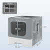 PawHut Foldable Cat Litter Box with Lid, Slide-Out Drawer, Scoop, Easy Clean, Odour Control, Anti-Splashing, Grey