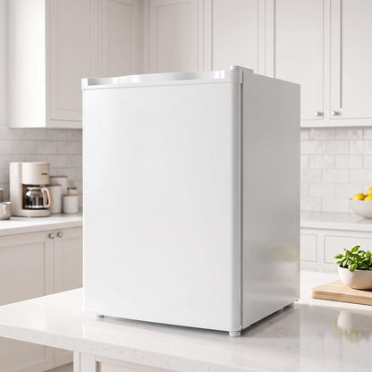 HOMCOM 73 L Mini Fridge with Chiller Box in White