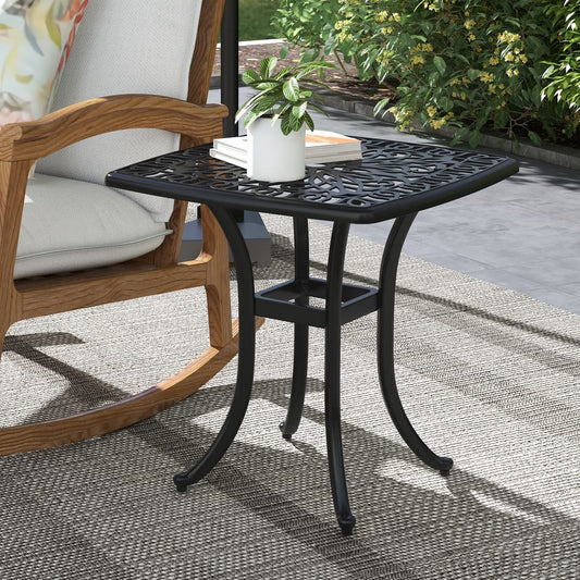 Outsunny Cast Aluminium Bistro Table in Black
