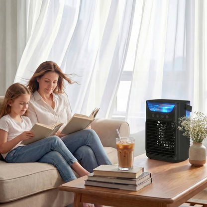 HOMCOM Air Cooler with Adjustable Head in Black