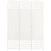 HOMCOM 3 Panel Folding Room Divider, Privacy Screen, Paravent Partition Separator for Living Room, Bedroom, White