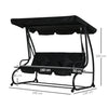Outsunny Three-Seater Garden Swing Bed - Black