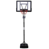 HOMCOM 1.55-2.1m Basketball Hoop and Stand w/ Fillable Base, Wheels