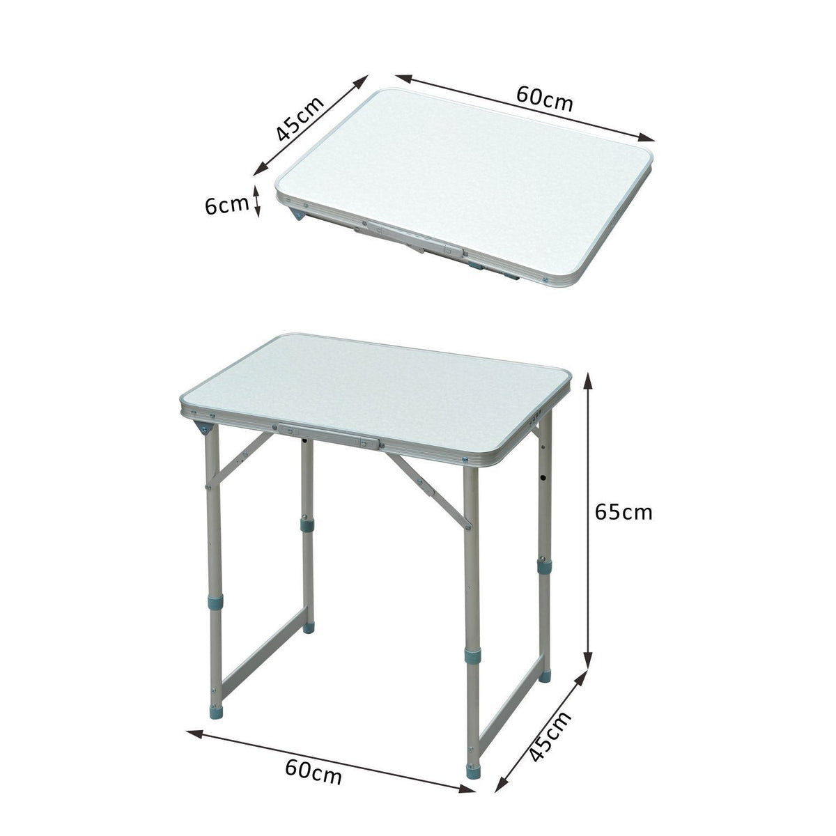 Outsunny Patio Foldable Picnic Table in Silver